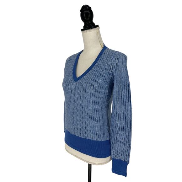 &Isla Cashmere V-Neck Striped Sweater - Picture 5 of 9
